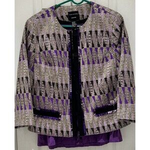 DonCaster Womens  Tank Top and Blazer Purple Size 14 Blazer